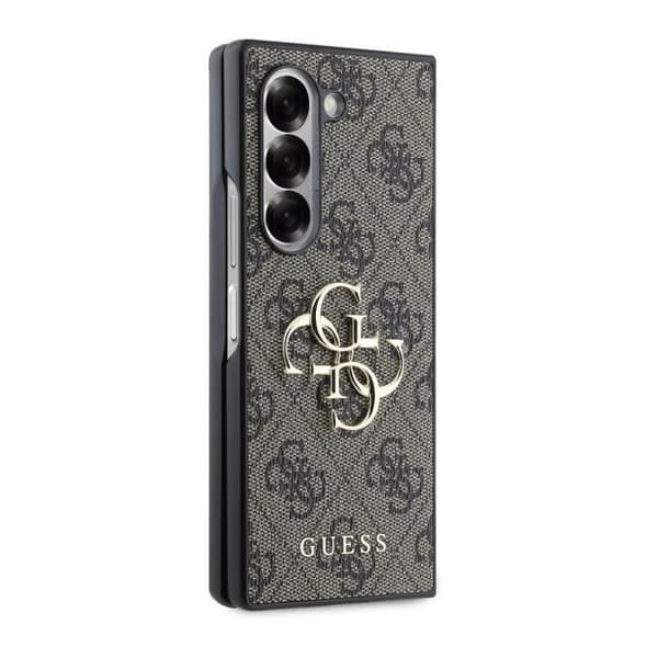 Coque bakstycke för Samsung Galaxy Z Fold 6 med elegant 4G-mönster Guess i brunt