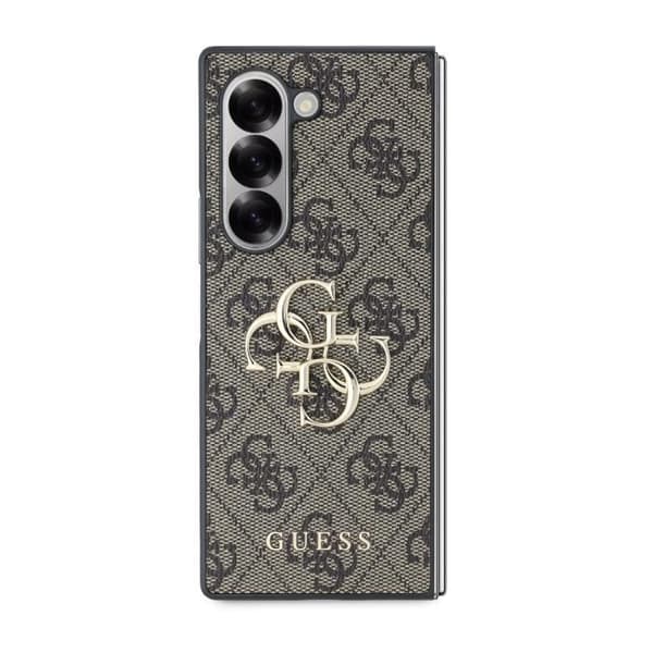 Coque bakstycke för Samsung Galaxy Z Fold 6 med elegant 4G-mönster Guess i brunt