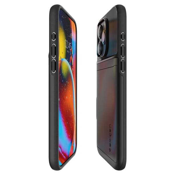 Coque för iPhone 15 Pro - Spigen Slim Armor CS - Svart