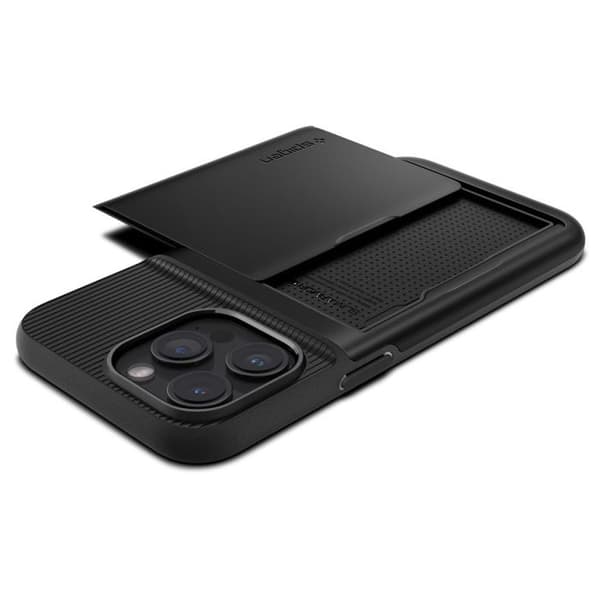 Coque för iPhone 15 Pro - Spigen Slim Armor CS - Svart