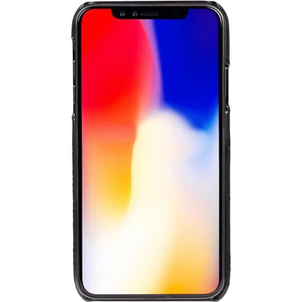 Dbramante1928 Svart läderhårt fodral för iPhone XR