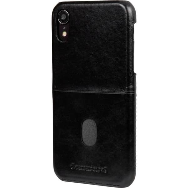 Dbramante1928 Svart läderhårt fodral för iPhone XR