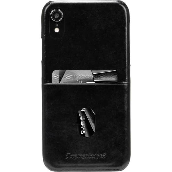 Dbramante1928 Svart läderhårt fodral för iPhone XR