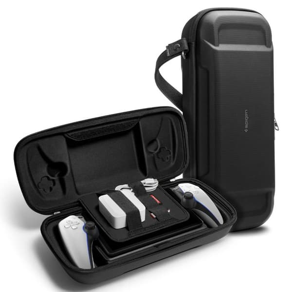 Skyddsskal - SPIGEN - Sony Playstation Portal - Rugged Armor Pro - Svart - Syntetisk