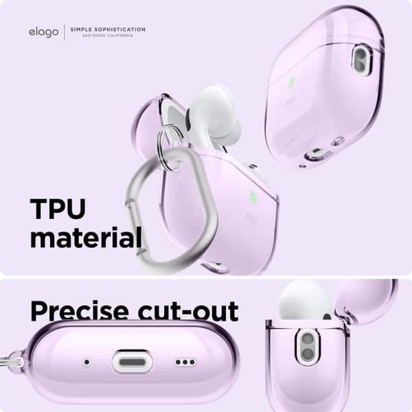 Elago Clear Hang Case för AirPods Pro 2 Lavendel