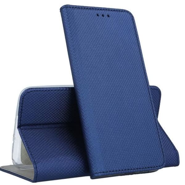 Etui Folio Book iPhone 13 med sidofack i färgen blå