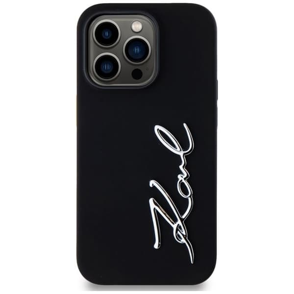 Coque för iPhone 14 Pro - Karl Lagerfeld Silikon (KLHCP14LSCMSMVVK) - Karl Script