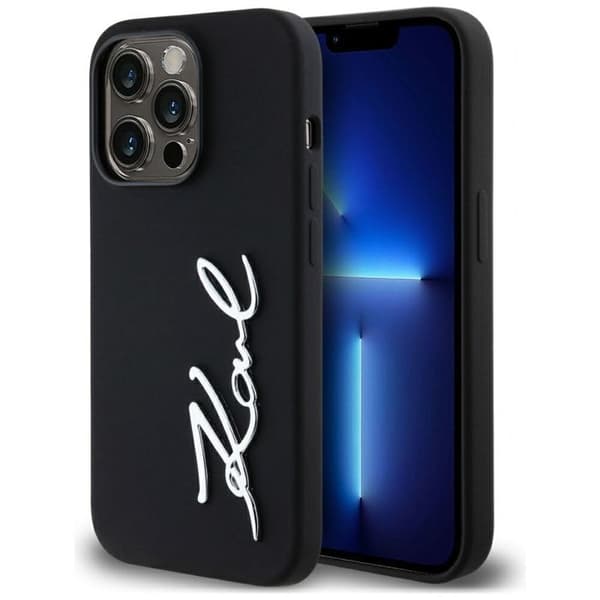 Coque för iPhone 14 Pro - Karl Lagerfeld Silikon (KLHCP14LSCMSMVVK) - Karl Script