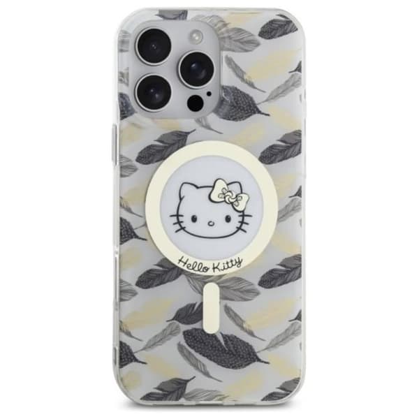 Hello Kitty IML Golden Leaves Case med MagSafe för iPhone 16 Pro Max 6.9" Vit - HKHMP16XHGLEH