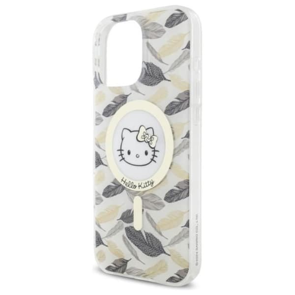 Hello Kitty IML Golden Leaves Case med MagSafe för iPhone 16 Pro Max 6.9" Vit - HKHMP16XHGLEH
