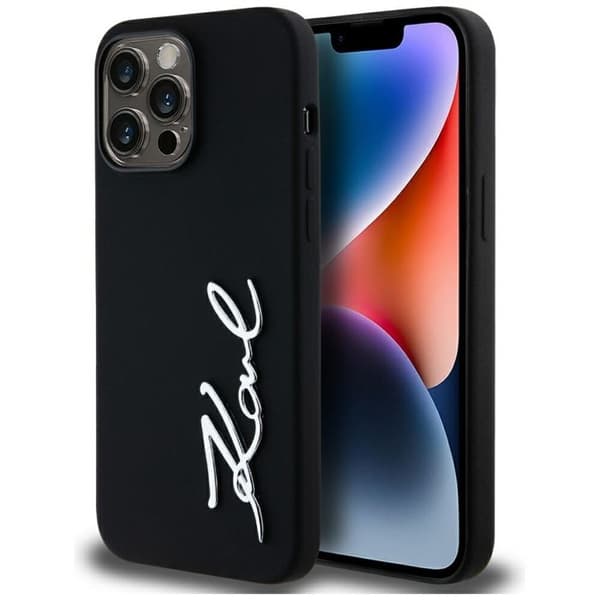 Coque för iPhone 14 Pro Max - Karl Lagerfeld Silikon (KLHCP14XSCSCMSMVVK) - Karl Script