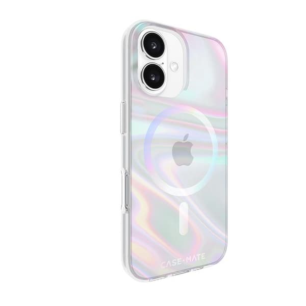 Skyddande skal - Case-Mate - iPhone 16 - Iriserande - Semi-hårt - Tvålbubbla