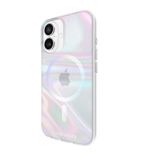 Skyddande skal - Case-Mate - iPhone 16 - Iriserande - Semi-hårt - Tvålbubbla