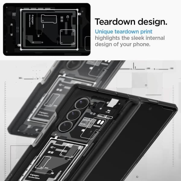 Coque - Spigen - Ultra Hybrid Pro - Kompatibel med Samsung Galaxy Z Fold 6 - Färg Zero One - Hård