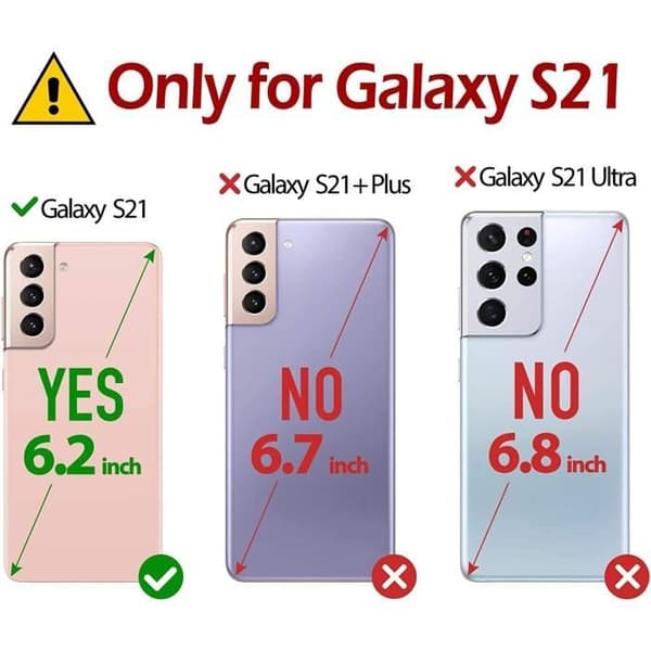 Skyddsfodral - SURAZO - Samsung Galaxy S21 - Äkta läder - RFID-skydd - Stödfunktion