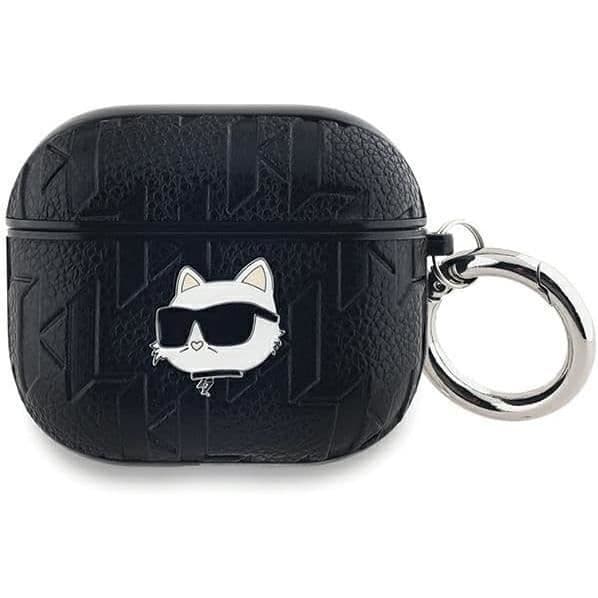 Etui i hårdplast för AirPods 3 - Karl Lagerfeld - Monogram Choupette - Ekoklädsel - Svart - Unisex