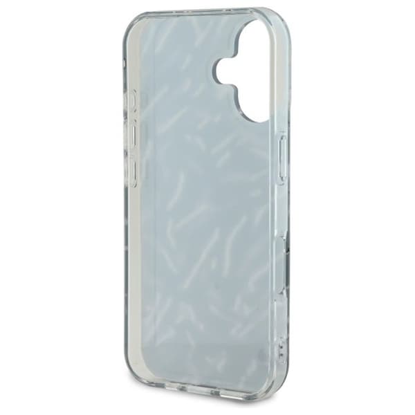 Coque för iPhone 16 Plus - Karl Lagerfeld Hardcase (KLHCHCP16MHZBZPKCCU) - Lila Zebra Med Snöre