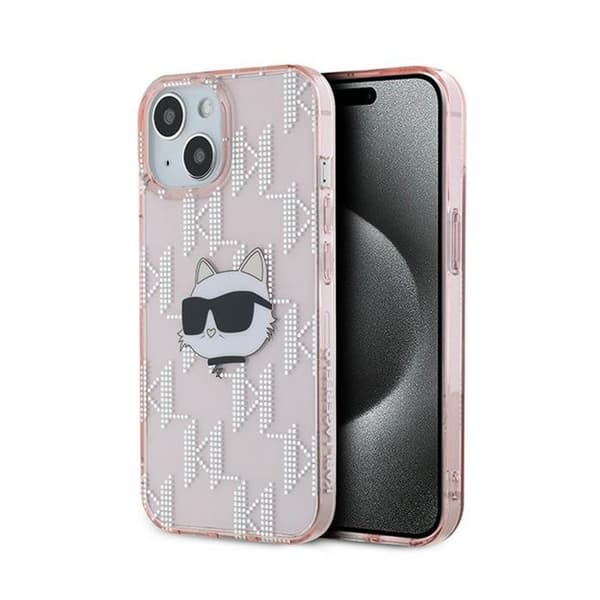 Telefonskal - Karl Lagerfeld - Choupette - iPhone 15/14/13 - Rosa - Lyxig - MagSafe
