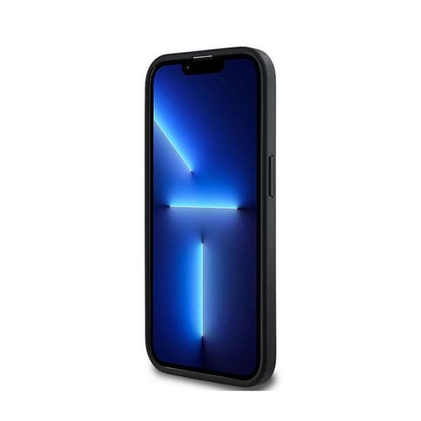 DKNY Rutig Cuir Mono Mönster MagSafe - Fodral för iPhone 13 Pro (Svart)