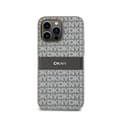 Miniatyrbild 3 av 6: DKNY Leather Mono Stripe &amp; Metal Logo - iPhone 14 Pro Fodral (beige)