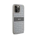 Miniatyrbild 4 av 6: DKNY Leather Mono Stripe &amp; Metal Logo - iPhone 14 Pro Fodral (beige)