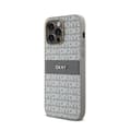 Miniatyrbild 2 av 6: DKNY Leather Mono Stripe &amp; Metal Logo - iPhone 14 Pro Fodral (beige)