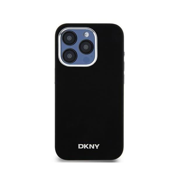 DKNY Liquid Silicone Small Metal Logo MagSafe - Fodral för iPhone 15 Pro (svart)