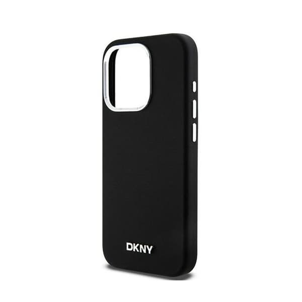 DKNY Liquid Silicone Small Metal Logo MagSafe - Fodral för iPhone 15 Pro (svart)