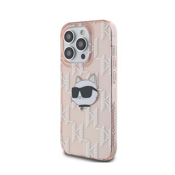 Mobilskal - Karl Lagerfeld - Choupette - iPhone 13 Pro Max - Rosa - Lyxig - Mjuk