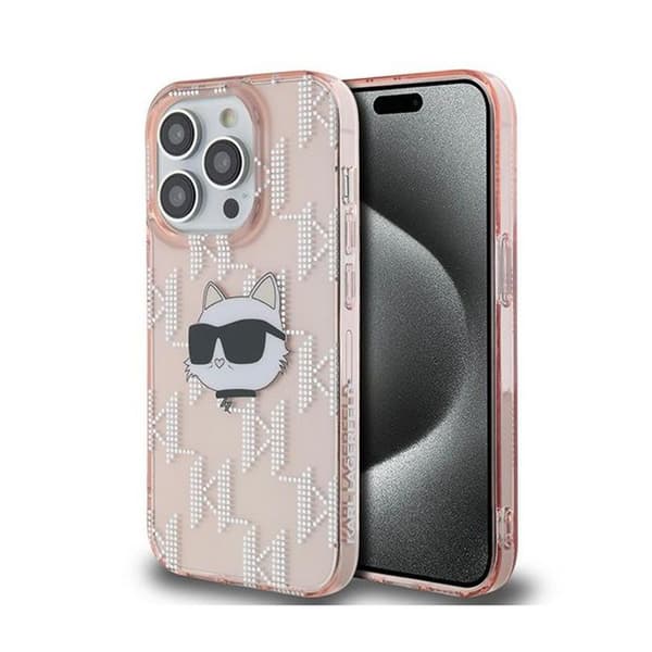 Mobilskal - Karl Lagerfeld - Choupette - iPhone 13 Pro Max - Rosa - Lyxig - Mjuk