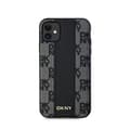 Miniatyrbild 3 av 6: DKNY Cuir med rutigt Mono-mönster MagSafe - Fodral för iPhone 11 (Svart)