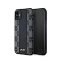 Miniatyrbild 1 av 6: DKNY Cuir med rutigt Mono-mönster MagSafe - Fodral för iPhone 11 (Svart)