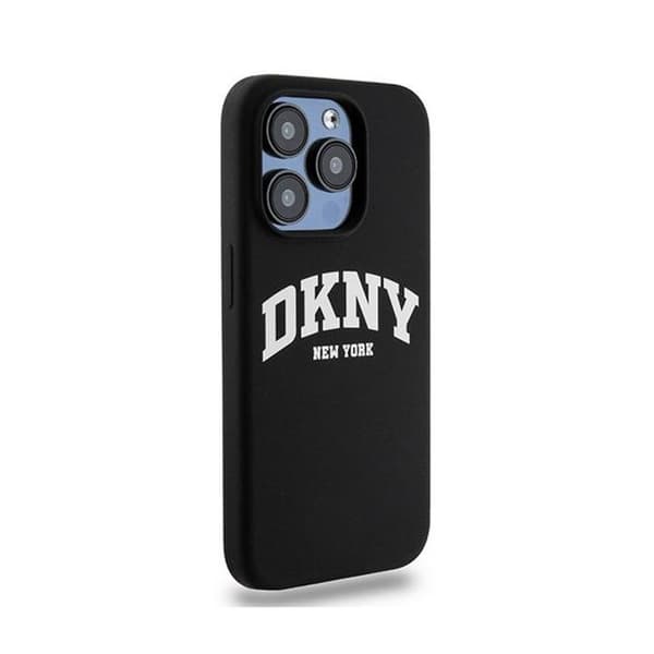 DKNY Liquid Silicone Vittryckt Logo MagSafe - Fodral för iPhone 13 Pro (svart)