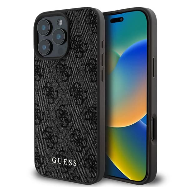 Coque för iPhone 16 Pro - Guess Hardcase 4G Classic (GUHCP16LG4GFGR) - Svart
