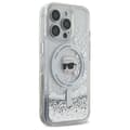 Miniatyrbild 4 av 5: Coque för iPhone 16 Pro - Karl Lagerfeld Liquid Glitter MagSafe (KLHMP16LLLLGKISGH) - Transparent Karl-huvud