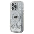 Miniatyrbild 2 av 5: Coque för iPhone 16 Pro - Karl Lagerfeld Liquid Glitter MagSafe (KLHMP16LLLLGKISGH) - Transparent Karl-huvud