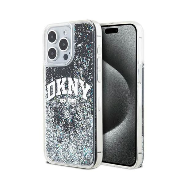 DKNY Liquid Glitter Big Logo - Fodral för iPhone 13 Pro Max (svart)