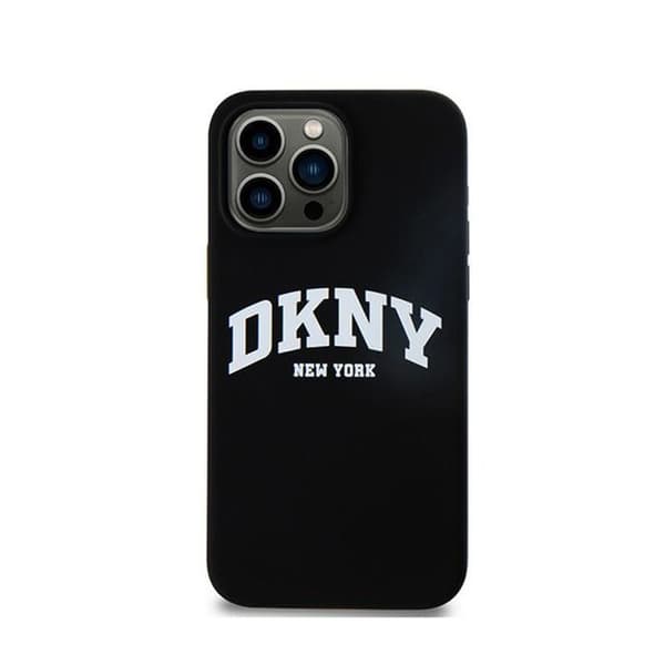 DKNY Liquid Silicone White Logo Print MagSafe - Fodral för iPhone 14 Pro Max (svart)