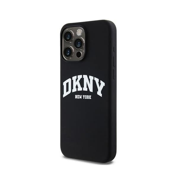 DKNY Liquid Silicone White Logo Print MagSafe - Fodral för iPhone 14 Pro Max (svart)