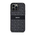 Miniatyrbild 3 av 6: DKNY Leather Mono Stripe &amp; Metal Logo - Fodral för iPhone 14 Pro Max (svart)