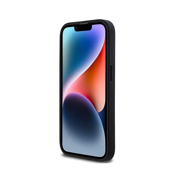 DKNY Mono Mönster Check Läder och tryckta ränder - iPhone 14 Pro Fodral (svart)