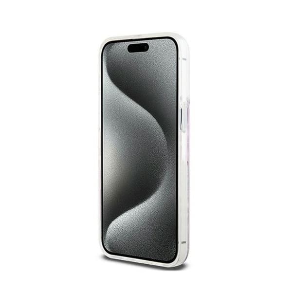 DKNY Liquid Glitter Multilogo - Fodral för iPhone 15 Pro Max (Rosa)