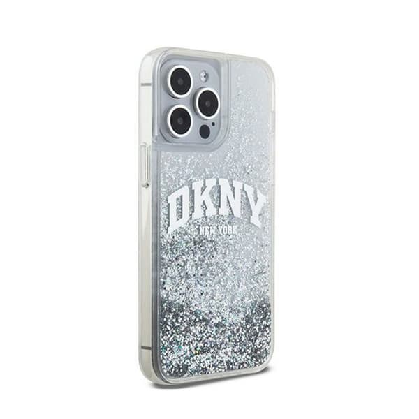 DKNY Liquid Glitter Big Logo - Fodral för iPhone 15 Pro (Vit)