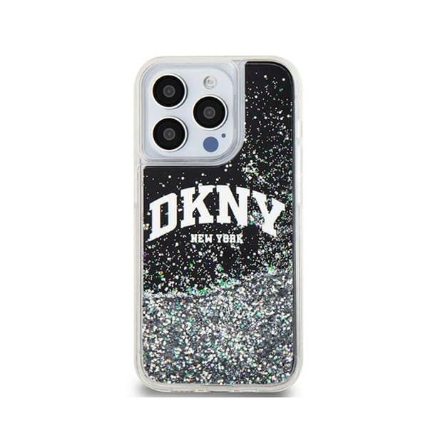 DKNY Liquid Glitter Big Logo - Fodral för iPhone 15 Pro (svart)