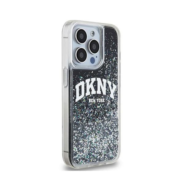 DKNY Liquid Glitter Big Logo - Fodral för iPhone 15 Pro (svart)