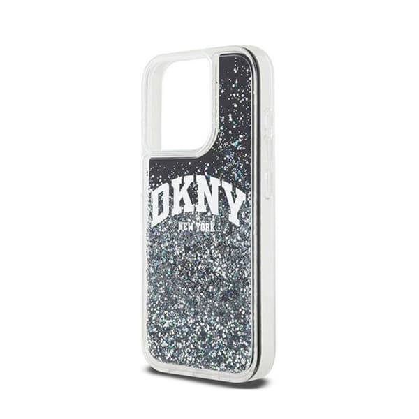 DKNY Liquid Glitter Big Logo - Fodral för iPhone 15 Pro (svart)