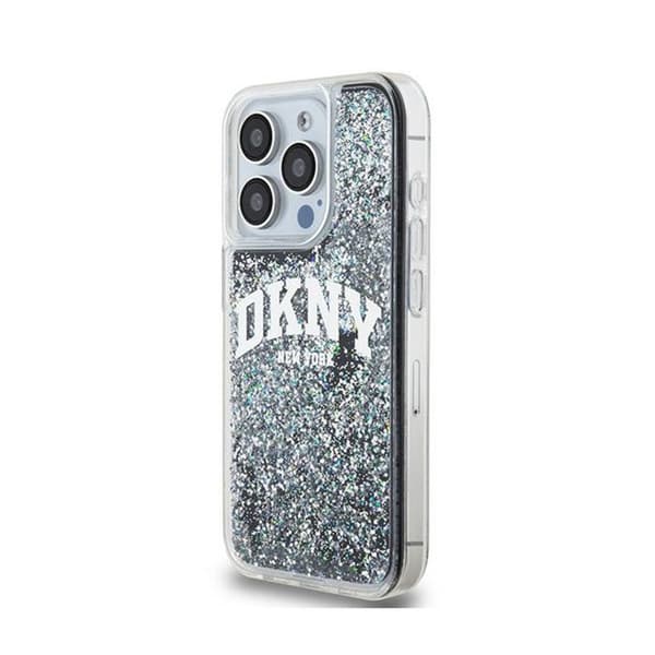 DKNY Liquid Glitter Big Logo - Fodral för iPhone 15 Pro (svart)