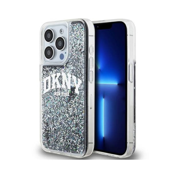 DKNY Liquid Glitter Big Logo - Fodral för iPhone 15 Pro (svart)