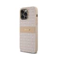 Miniatyrbild 2 av 6: DKNY Leather Mono Stripe &amp; Metal Logo - iPhone 14 Pro Fodral (Rosa)