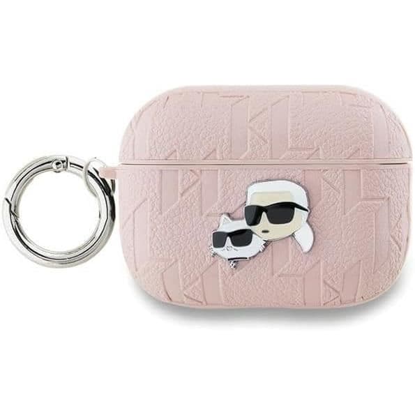 Coque AirPods Pro 2 - Karl Lagerfeld - Karl &amp; Choupette - Ekoskinn - Rosa - Semi-rigid